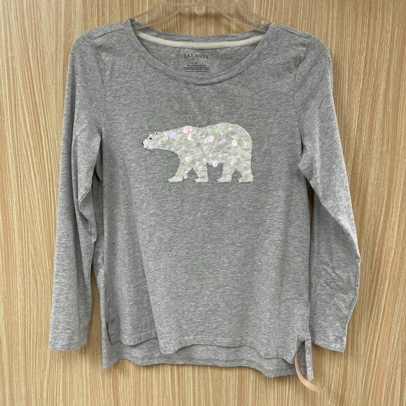Talbots Gray Print Top Size XSP - Picture 1 of 4